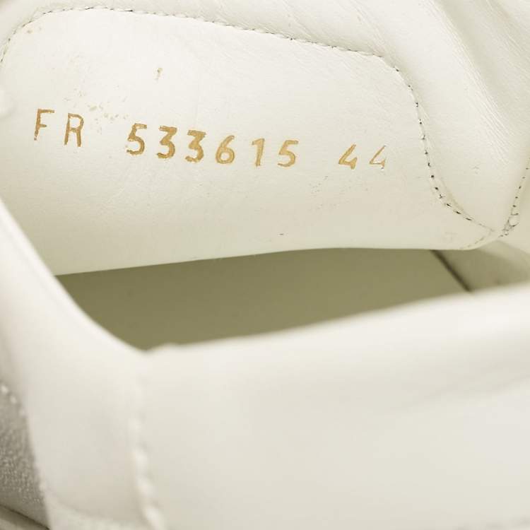 Pre Owned Saint Laurent White Leather Andy Sneakers Size 44