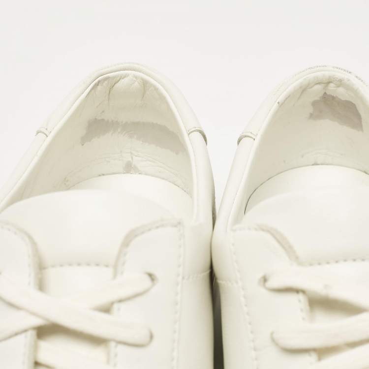 Pre Owned Saint Laurent White Leather Andy Sneakers Size 44