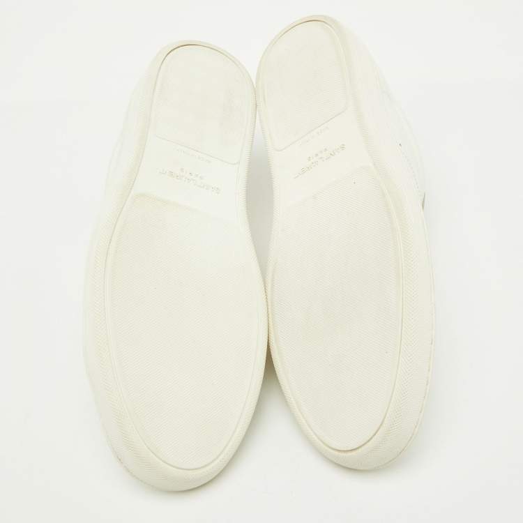 Pre Owned Saint Laurent White Leather Andy Low Top Sneakers Size 43
