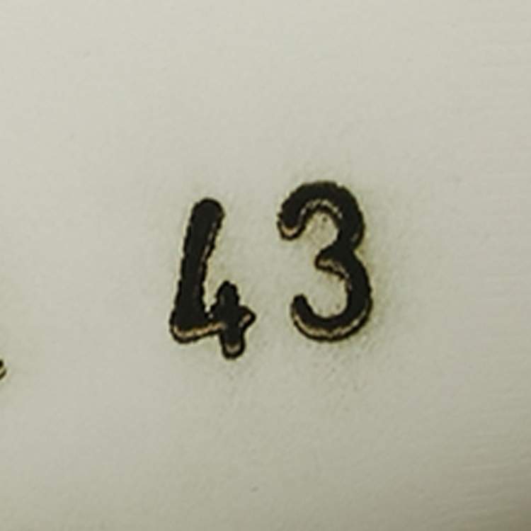 Pre Owned Saint Laurent White Leather and Suede Lou Lace Up Sneakers Size 43