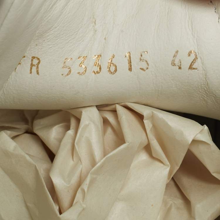 Pre Owned Saint Laurent Andy Size 42 White Leather Low Top Sneakers