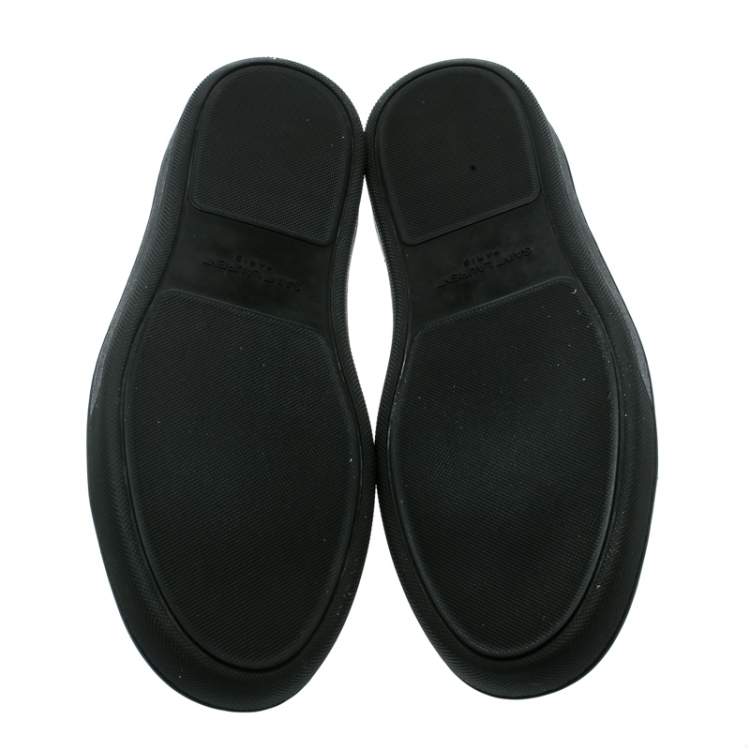 Pre Owned Saint Laurent Paris Black Leather Low Top Sneakers Size 41