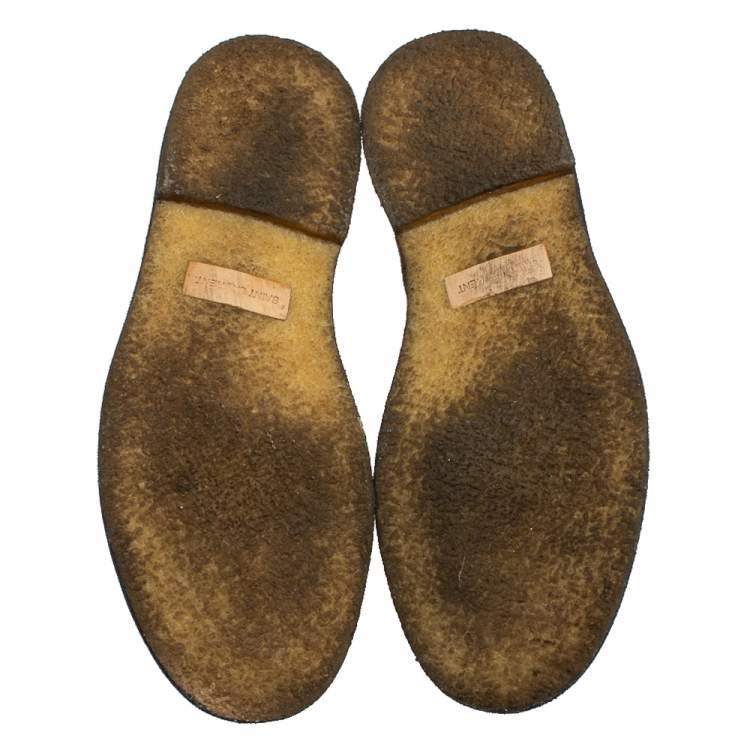 Pre Owned Saint Laurent Beige Suede Chelsea Ankle Boots Size 42 