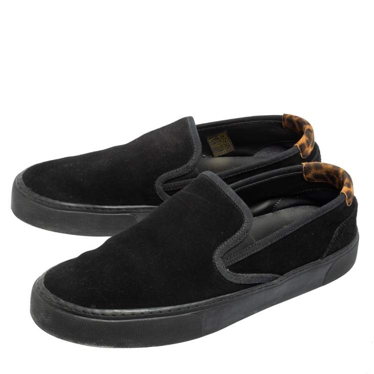 Pre Owned Saint Laurent Black Suede Venice Slip-On Sneakers Size 42