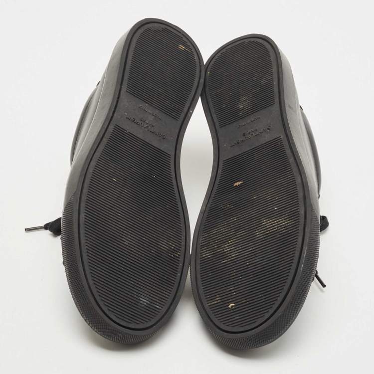 Pre Owned Saint Laurent Black Leather Andy Sneakers Size 43
