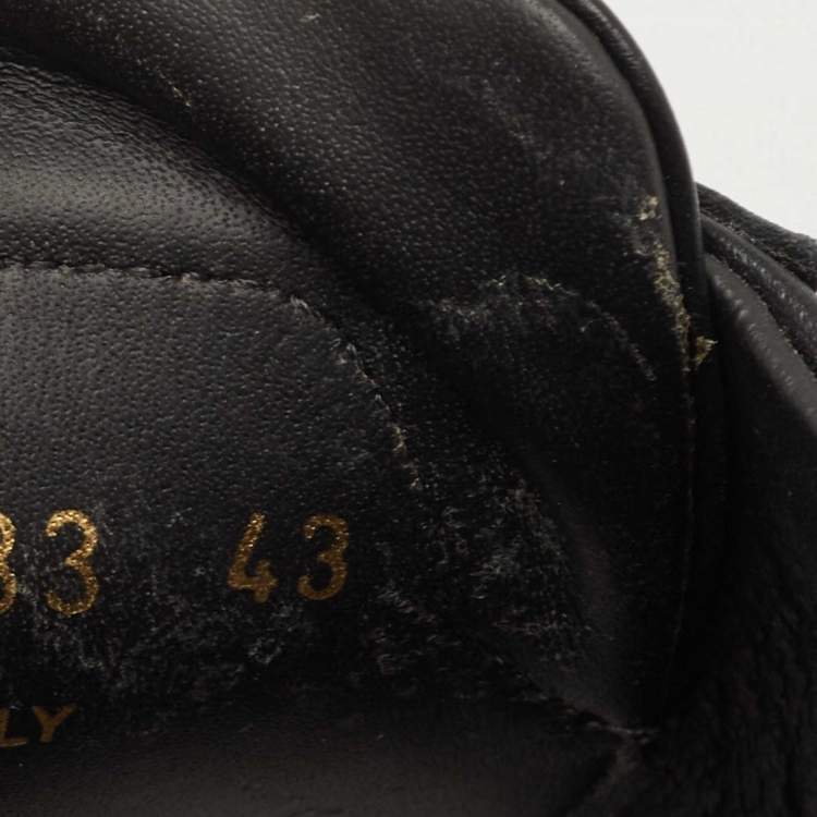 Pre Owned Saint Laurent Black Leather Andy Sneakers Size 43