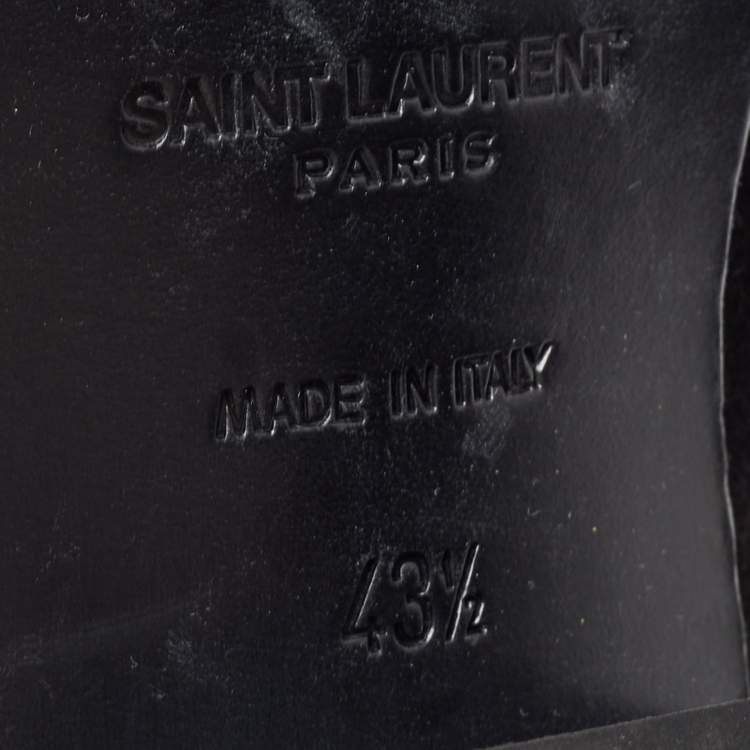 Pre Owned Saint Laurent Black Suede Ankle Boots Size 43.5