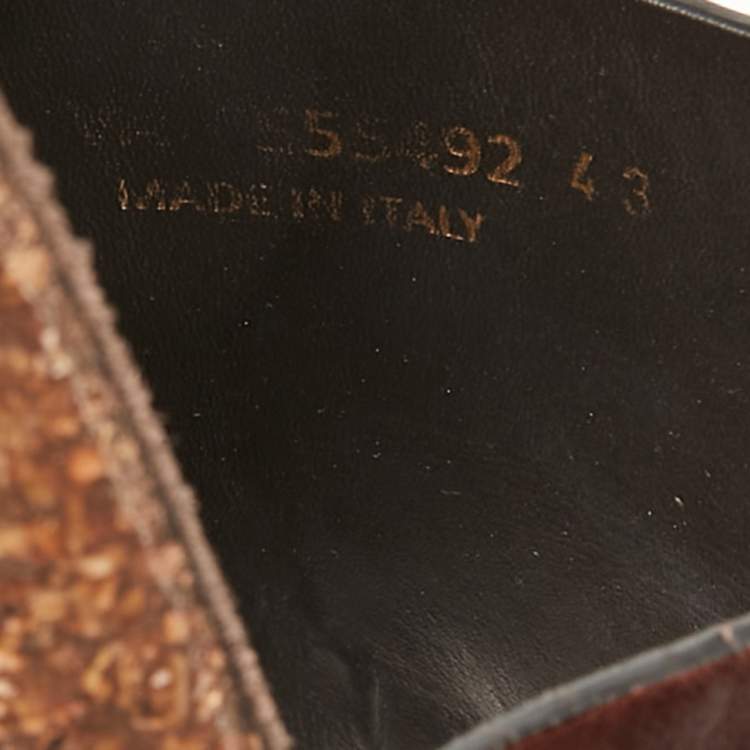 Pre Owned Saint Laurent Brown Leather Joan Slides Size 43