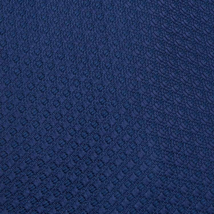 Pre Owned Salvatore Ferragamo Blue Jacquard Silk Tie