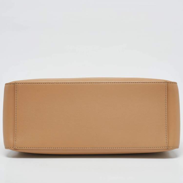 Pre Owned Salvatore Ferragamo Light Brown Leather Zip Pouch