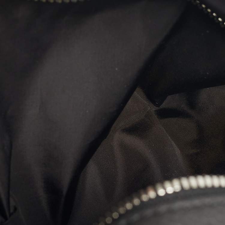 Pre Owned Salvatore Ferragamo Black Gancini Embossed Leather Toiletry Pouch