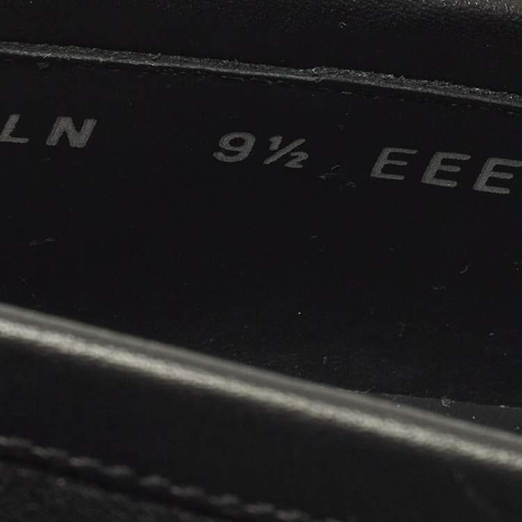 Pre Owned Salvatore Ferragamo Double Gancio Size 43.5 Black Leather Loafers