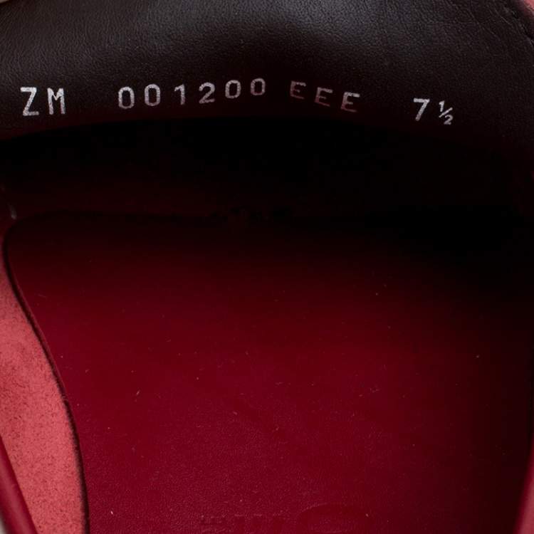 Pre Owned Salvatore Ferragamo Red Leather Giordano Moccassins Size 41.5
