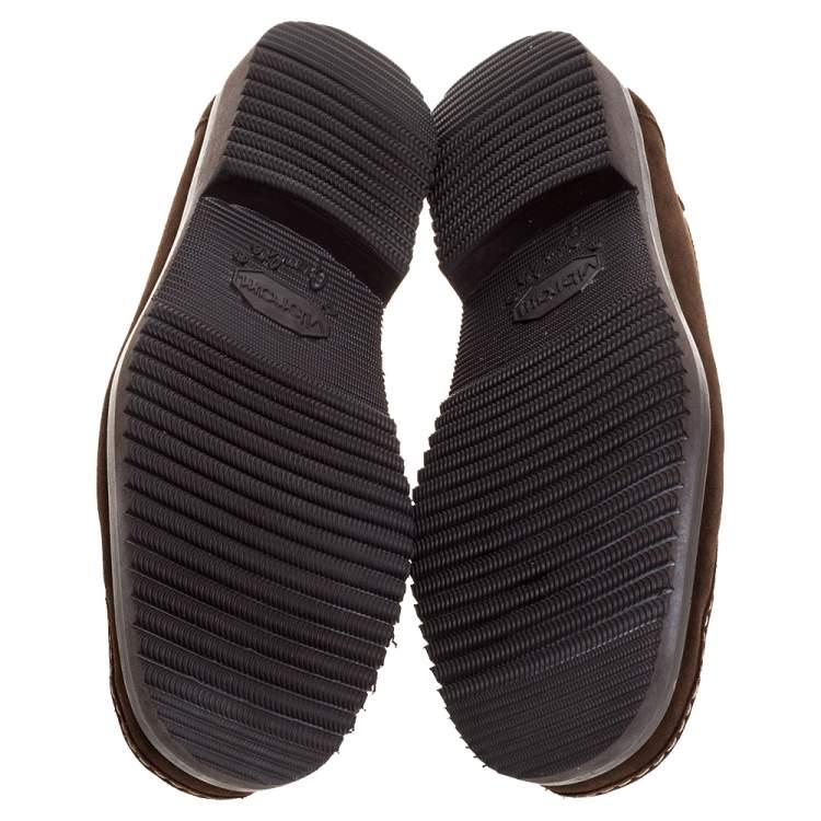 Pre Owned Salvatore Ferragamo Brown Suede Loafers Size 43.5