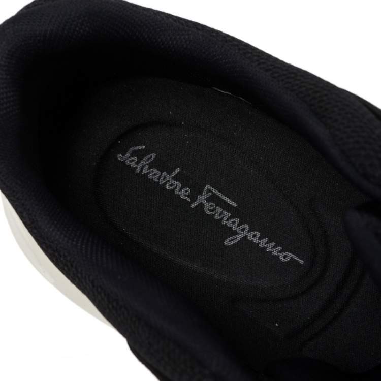 Pre Owned Salvatore Ferragamo Black Suede And Mesh Skylar Sneakers Size 44 