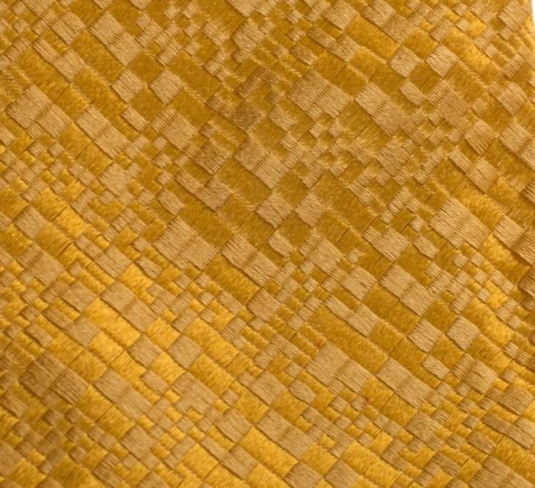 Pre Owned Salvatore Ferragamo Yellow Interwoven Jacquard Silk Tie