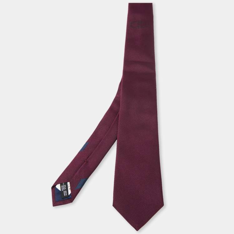 Pre Owned Salvatore Ferragamo Purple Silk Tie 