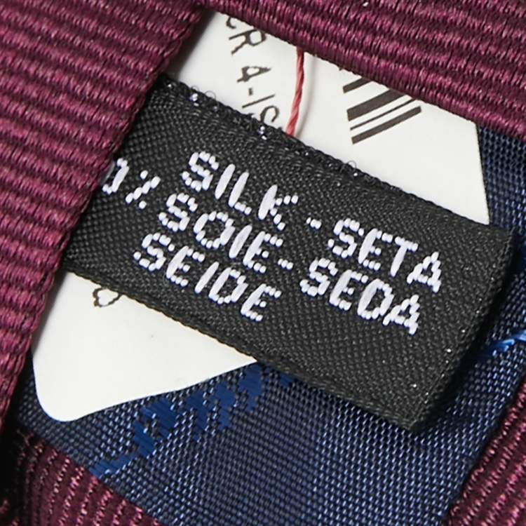 Pre Owned Salvatore Ferragamo Purple Silk Tie 