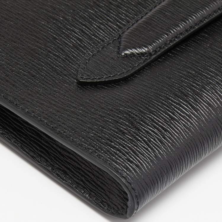 Pre Owned Salvatore Ferragamo Black Leather Revival 3.0 Travel Portfolio