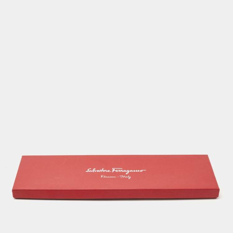 Pre Owned Salvatore Ferragamo Pink Leaf Print Silk Tie