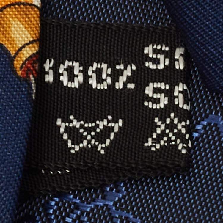 Pre Owned Salvatore Ferragamo Navy Blue Golf & Tennis Print Silk Tie