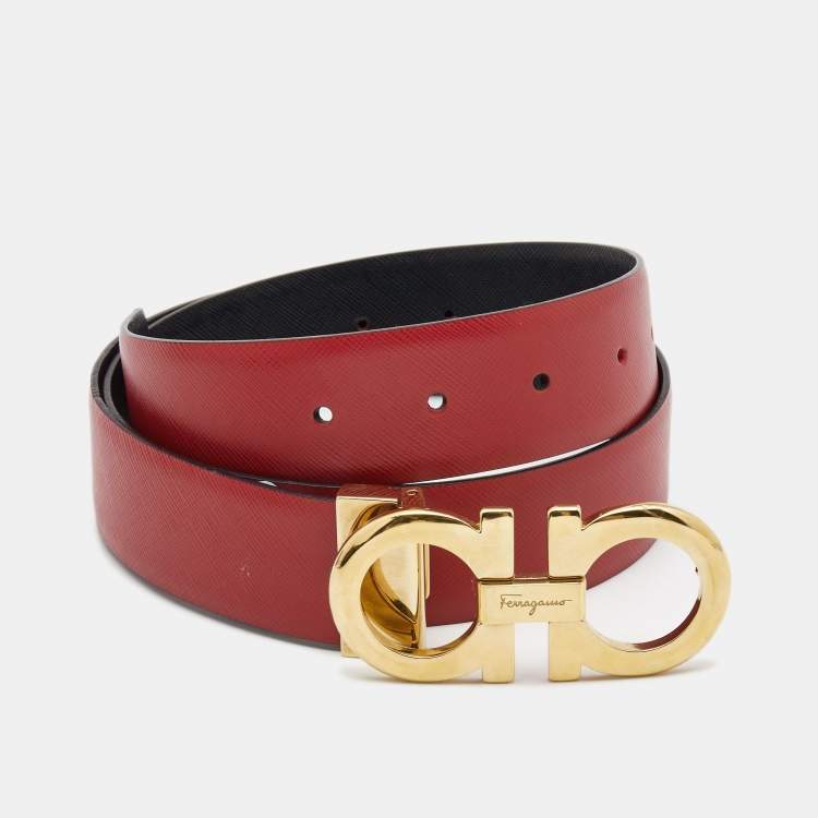 Gancini Reversible Leather Belt in Multicoloured - Ferragamo