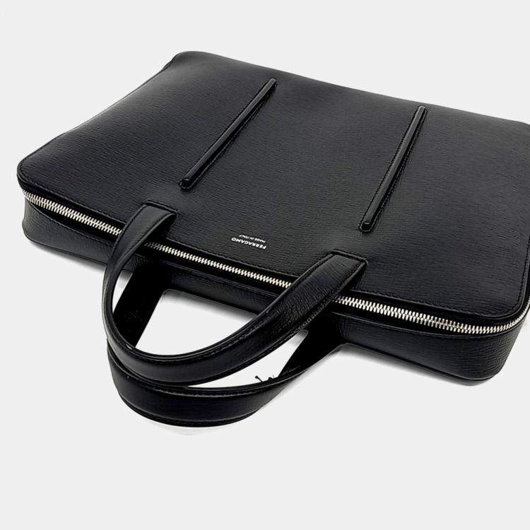 Pre Owned Salvatore Ferragamo Black Leather briefcase