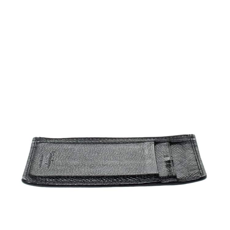Pre Owned Salvatore Ferragamo Black Leather Card Holder