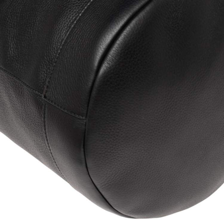 Pre Owned Salvatore Ferragamo Black Grained Leather Tornabuoni 1927 Collection Shoulder Backpack