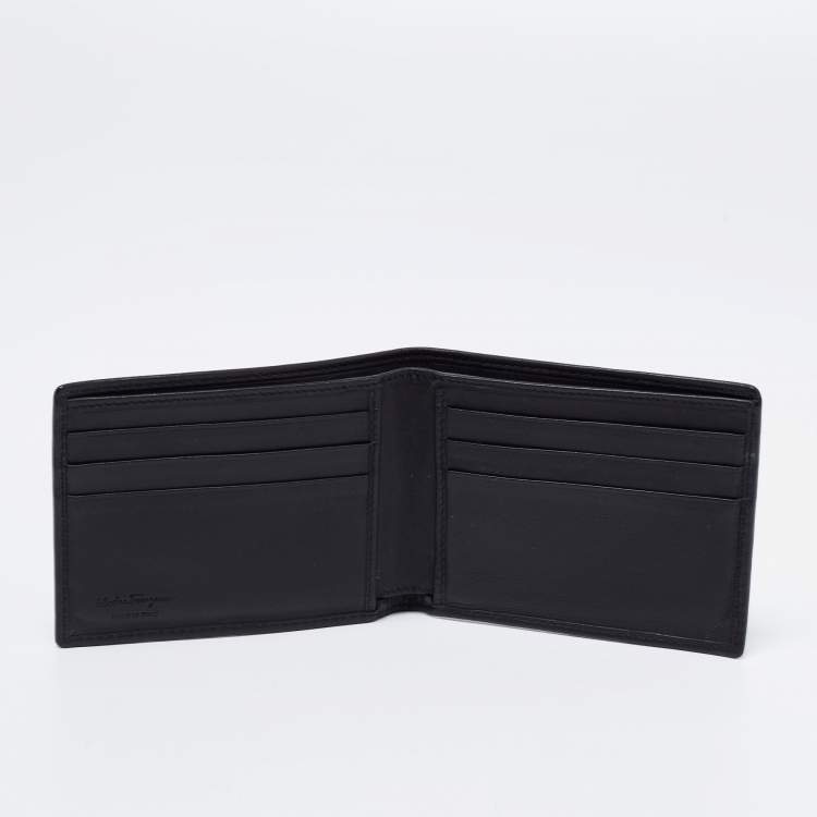 Ferragamo Men's Black Leather Card Case - Wallets