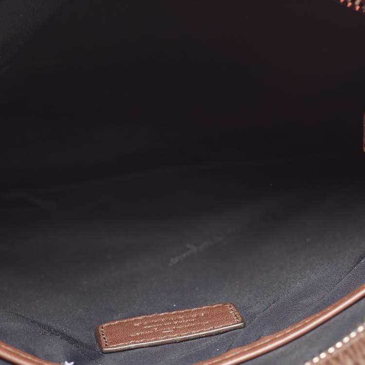 Pre Owned Salvatore Ferragamo Tabacco Leather Messenger Bag