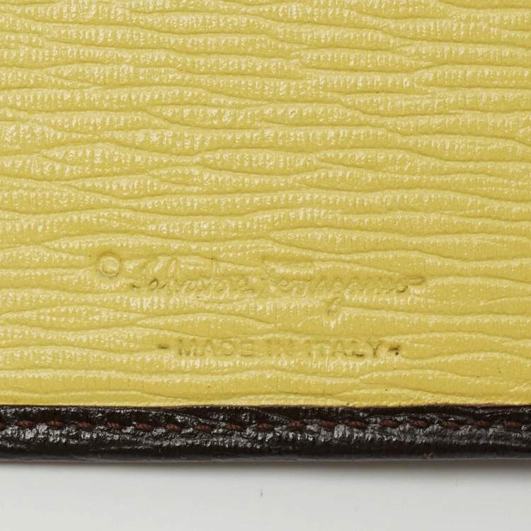 Pre Owned Salvatore Ferragamo Dark Brown Leather Long Wallet