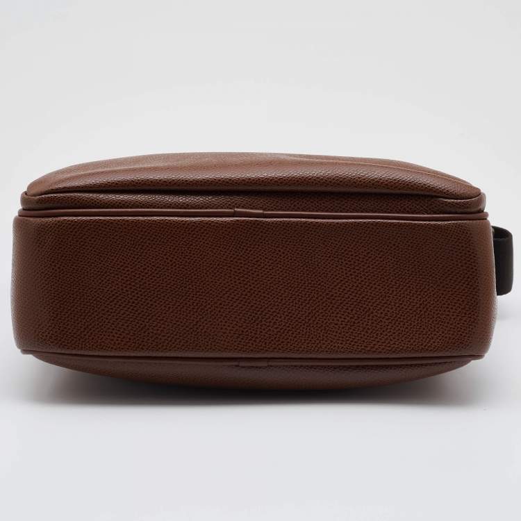 Pre Owned Salvatore Ferragamo Brown Leather Messenger Bag