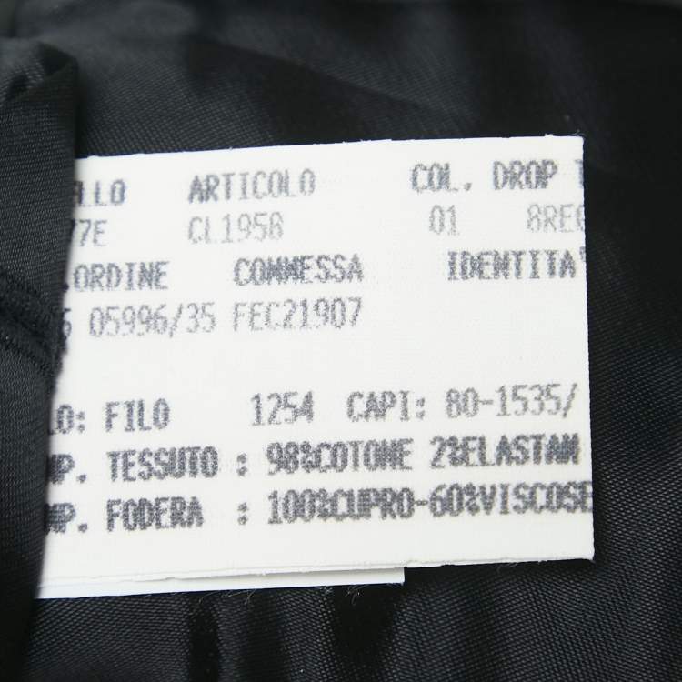 Pre Owned Salvatore Ferragamo Multicolor Feather Print Velvet Blazer S
