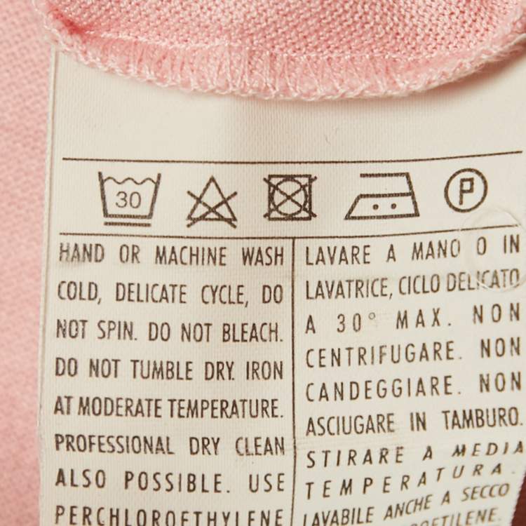 Pre Owned Salvatore Ferragamo Pink Cotton Zip Detail Polo T-shirt XL