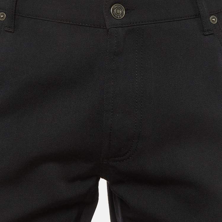 Pre Owned Salvatore Ferragamo Black Wool Blend Straight Fit Jeans XXXL 