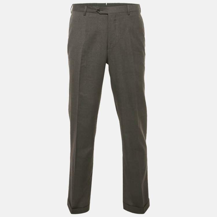 مملوكة مسبقًا Salvatore Ferragamo Vintage Grey Wool Formal Trousers XL