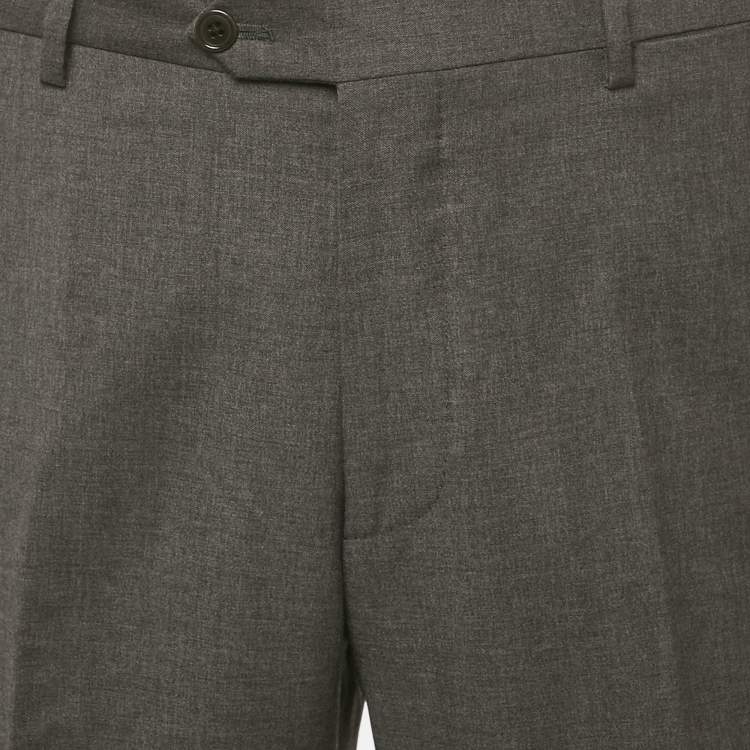 مملوكة مسبقًا Salvatore Ferragamo Vintage Grey Wool Formal Trousers XL