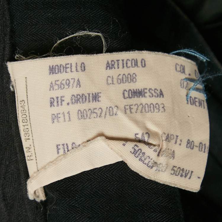 مملوكة مسبقًا Salvatore Ferragamo Vintage Grey Wool Formal Trousers XL