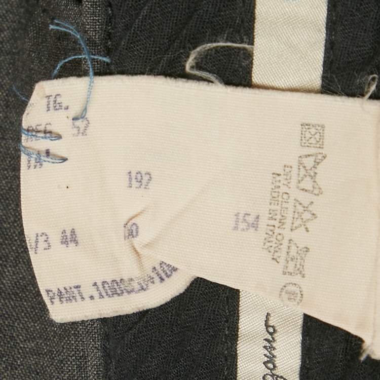 مملوكة مسبقًا Salvatore Ferragamo Vintage Grey Wool Formal Trousers XL