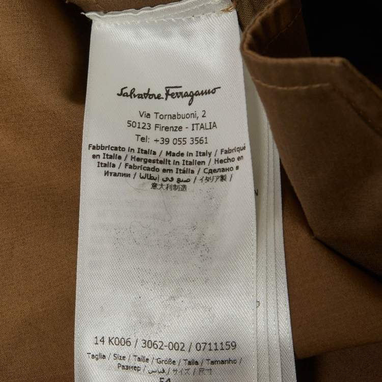 Pre Owned Salvatore Ferragamo Blue Synthetic Zip-Up Jacket XXXL