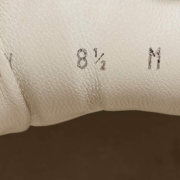 Pre Owned Salvatore Ferragamo White Leather Low Top Sneakers Size 42.5