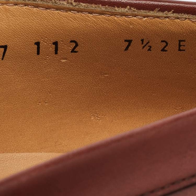 Pre Owned Salvatore Ferragamo Brown Leather Penny Loafers Size 41.5