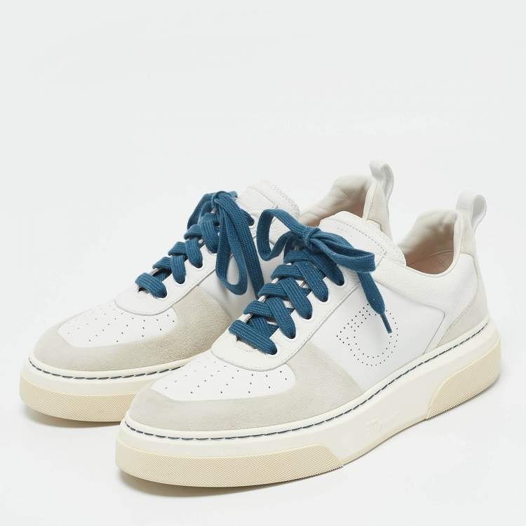 スニーカー SALVATORE FERRAGAMO Multicolor Leather Cassina Sneakers Salvatore Ferragamo - Cassina Suede-Trimmed Leather Sneakers