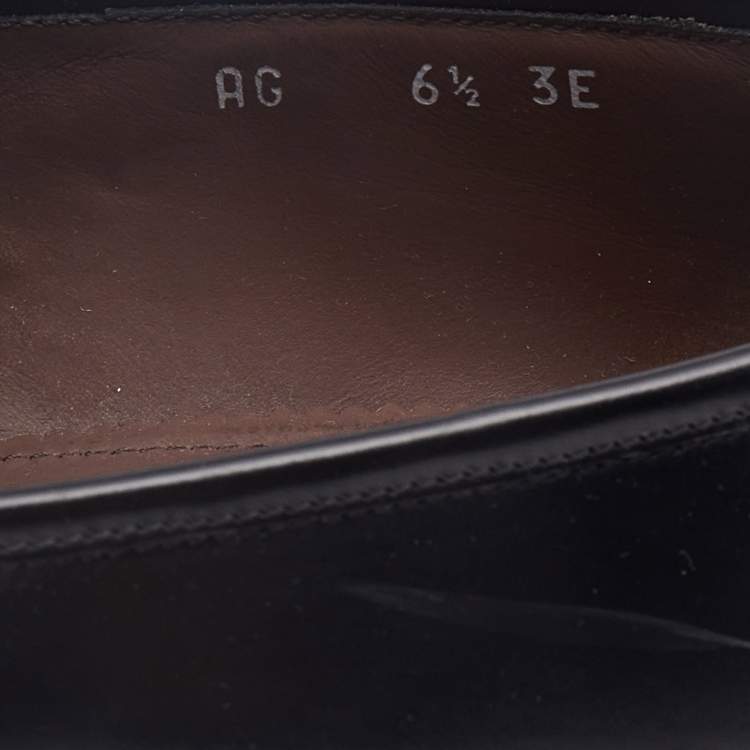 Pre Owned Salvatore Ferragamo Black Leather Seattle Loafers Size 40.5