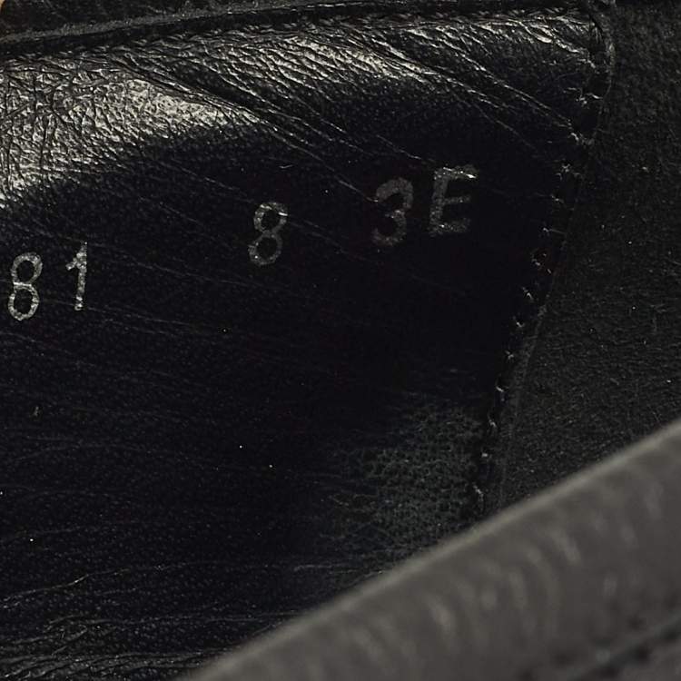 Pre Owned Salvatore Ferragamo Caspian Size 42 Black Leather Loafers