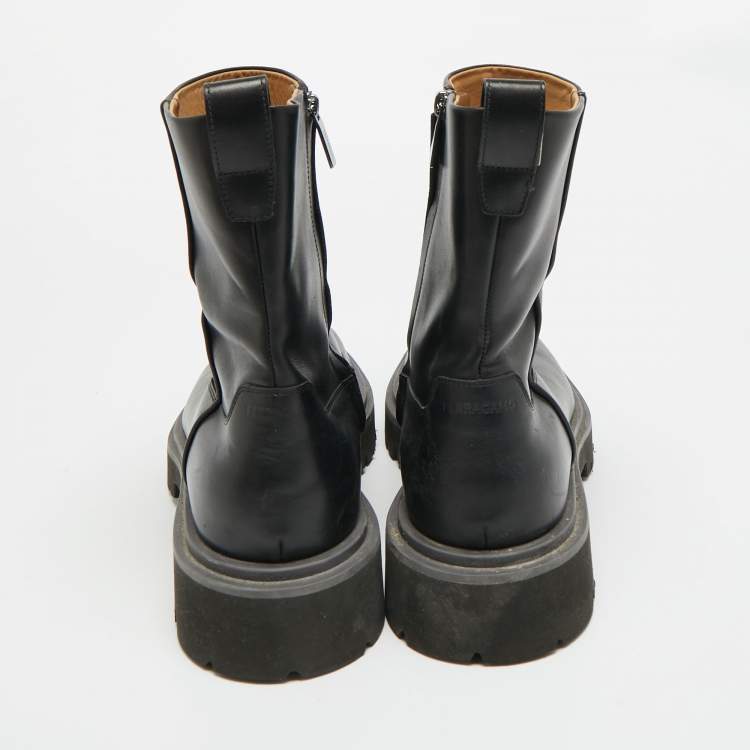 Pre Owned Salvatore Ferragamo Size 45 Black Leather Chelsea Boots