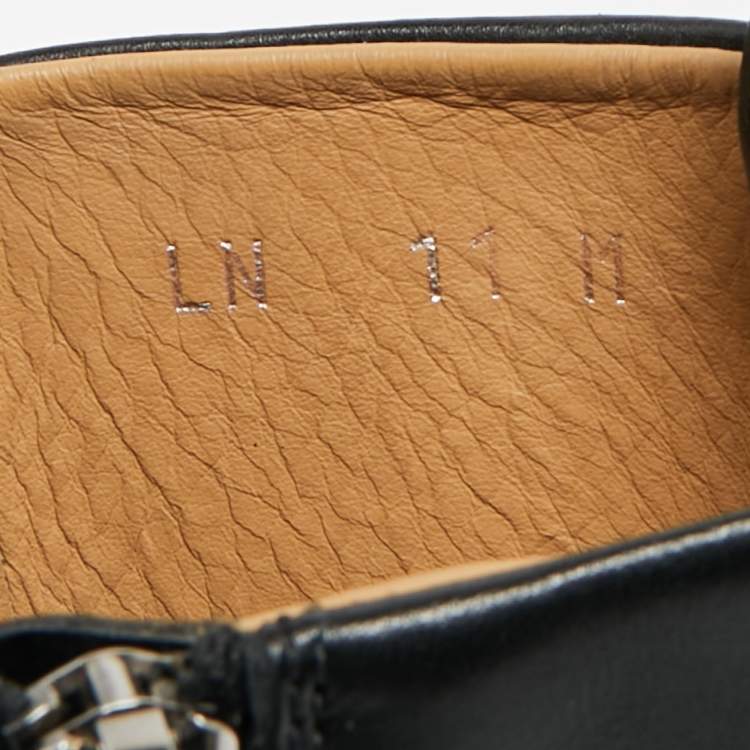 Pre Owned Salvatore Ferragamo Size 45 Black Leather Chelsea Boots