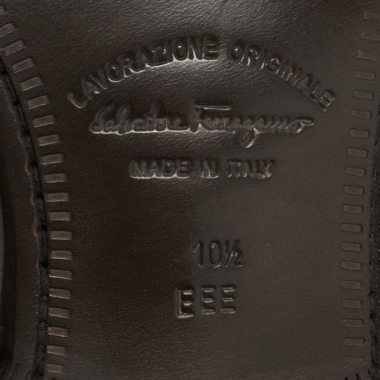 Pre Owned Salvatore Ferragamo Alicante Size 41 Brown Leather Derby