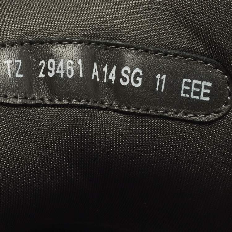 Pre Owned Salvatore Ferragamo Monroe Size 45 Multicolor Leather and Suede Lace Up Sneakers